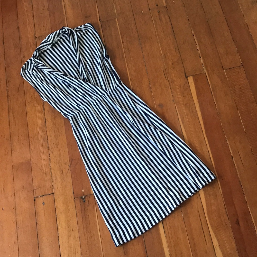 Saturday Sunday Dress Sleeveless White / Navy S